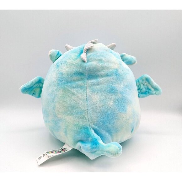 Squishmallow Keith The Blue Tie Dye Dragon 8” Inch Kellytoy Soft Plush - Picture 3 of 5